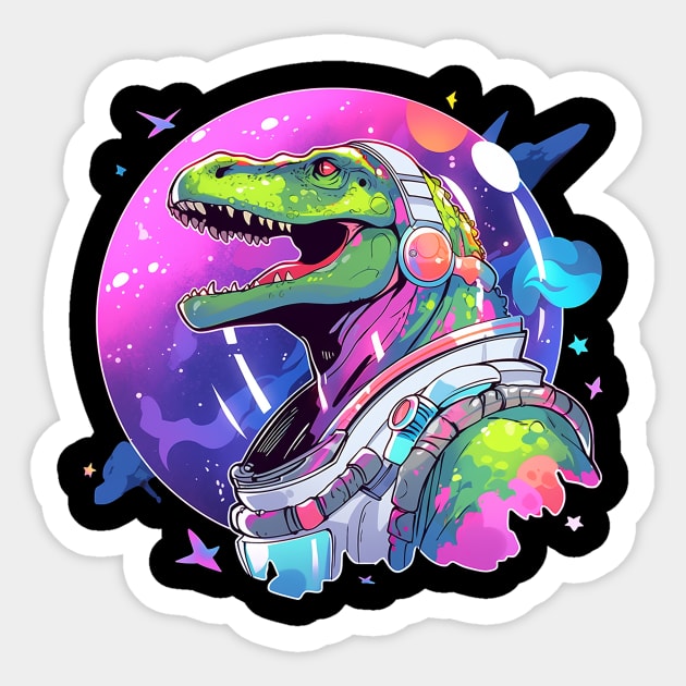 space dino Sticker by piratesnow